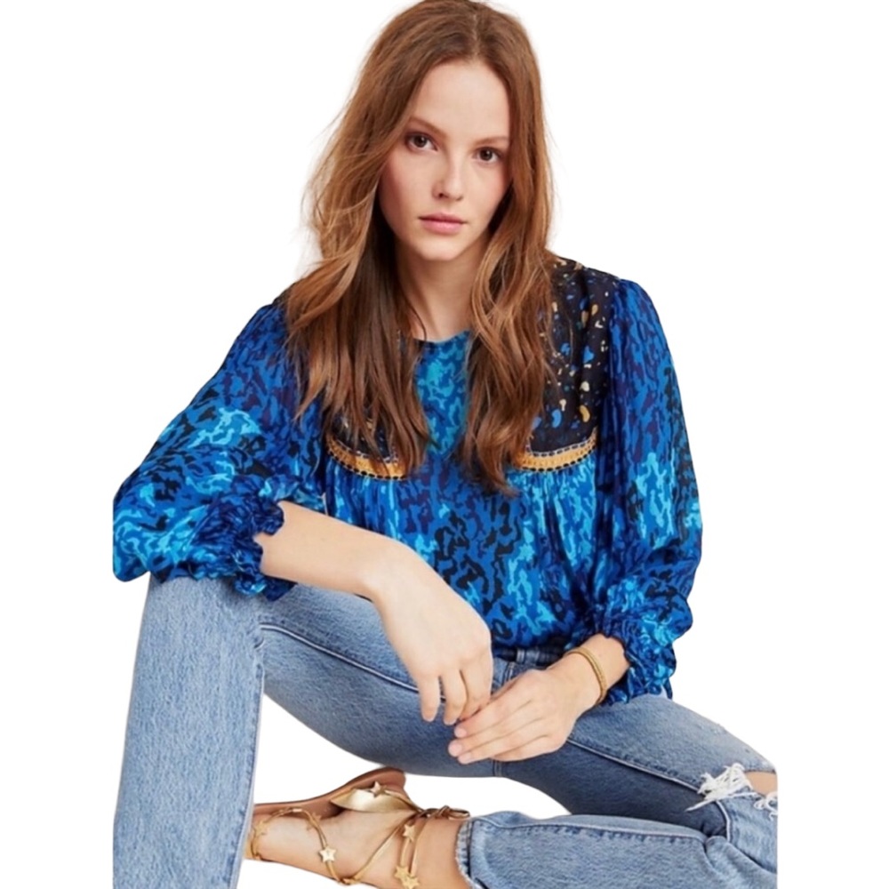 ANTHROPOLOGIE BI^nk London Miranda Blouse, Size XS